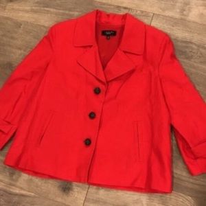 Red blazer jacket Talbots, size 16